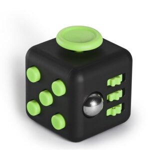 CUBO ANTIESTRÉS 3,3X3,3X3,3 CM NEGRO-VERDE
